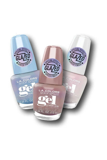 LA Colors CPD805 Glazed Gel Polish Display - 24 pcs