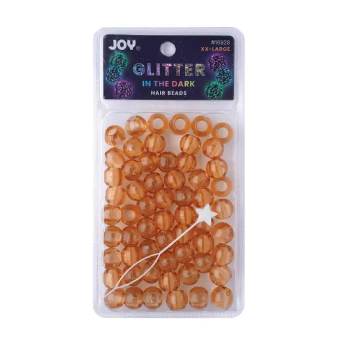 Joy Round Beads Xxlarge Glitter Glow Brown