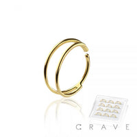 925 STERLING SILVER DOUBLE LINE HALF O RING HOOP PACKAGE