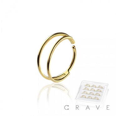 925 STERLING SILVER DOUBLE LINE HALF O RING HOOP PACKAGE