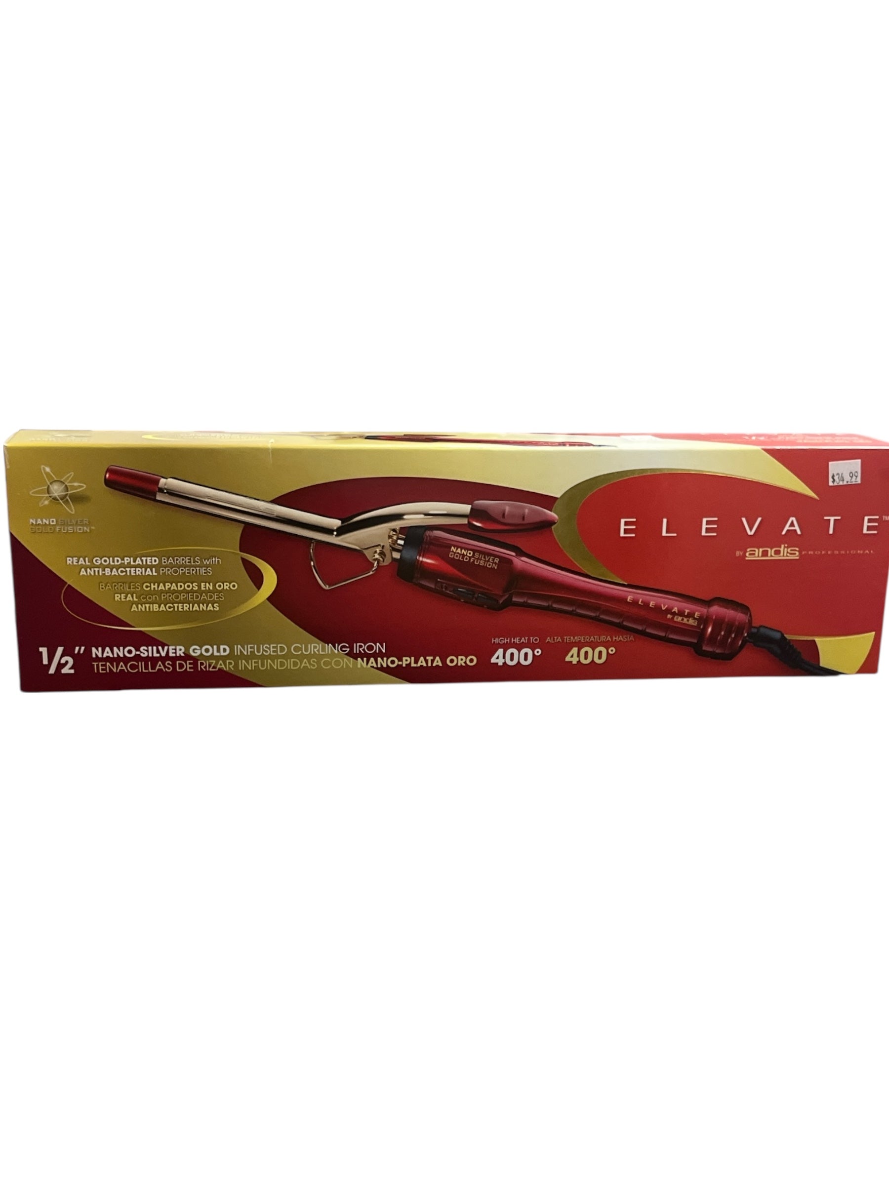 ANDIS ELEVATE CURLING IRON [NANO-SILVER GOLD] 1/2