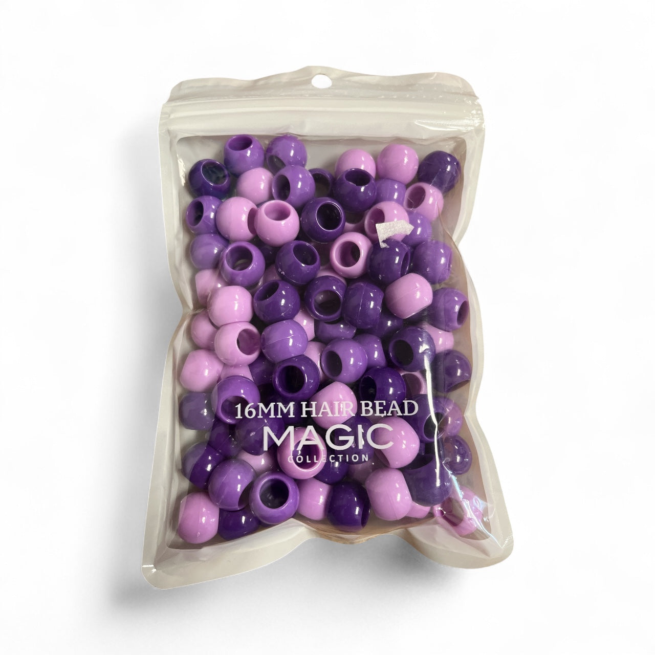 3 tone mix -Purple 16mm Hair beads
