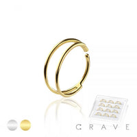 925 STERLING SILVER DOUBLE LINE HALF O RING HOOP PACKAGE