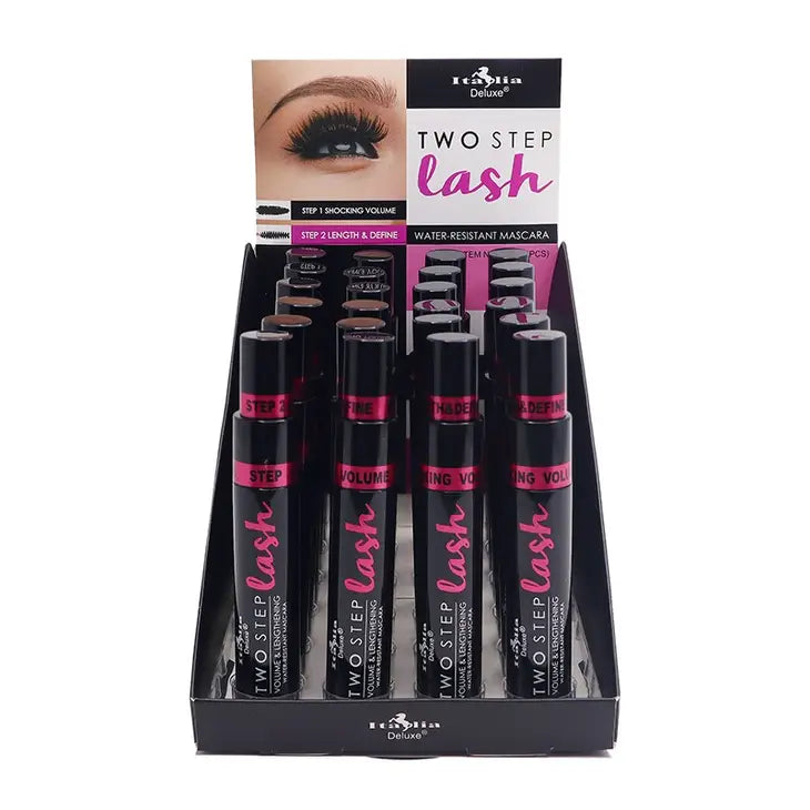 Italia Deluxe 295 Two Step Waterproof Mascara- 24 Pcs